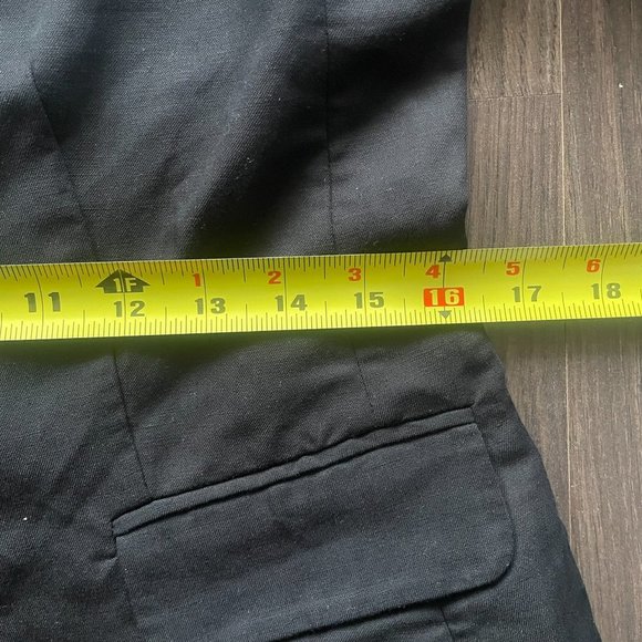 Frame | Black Single Button Pleat Blazer - Size 4 NWT - Picture 14 of 15